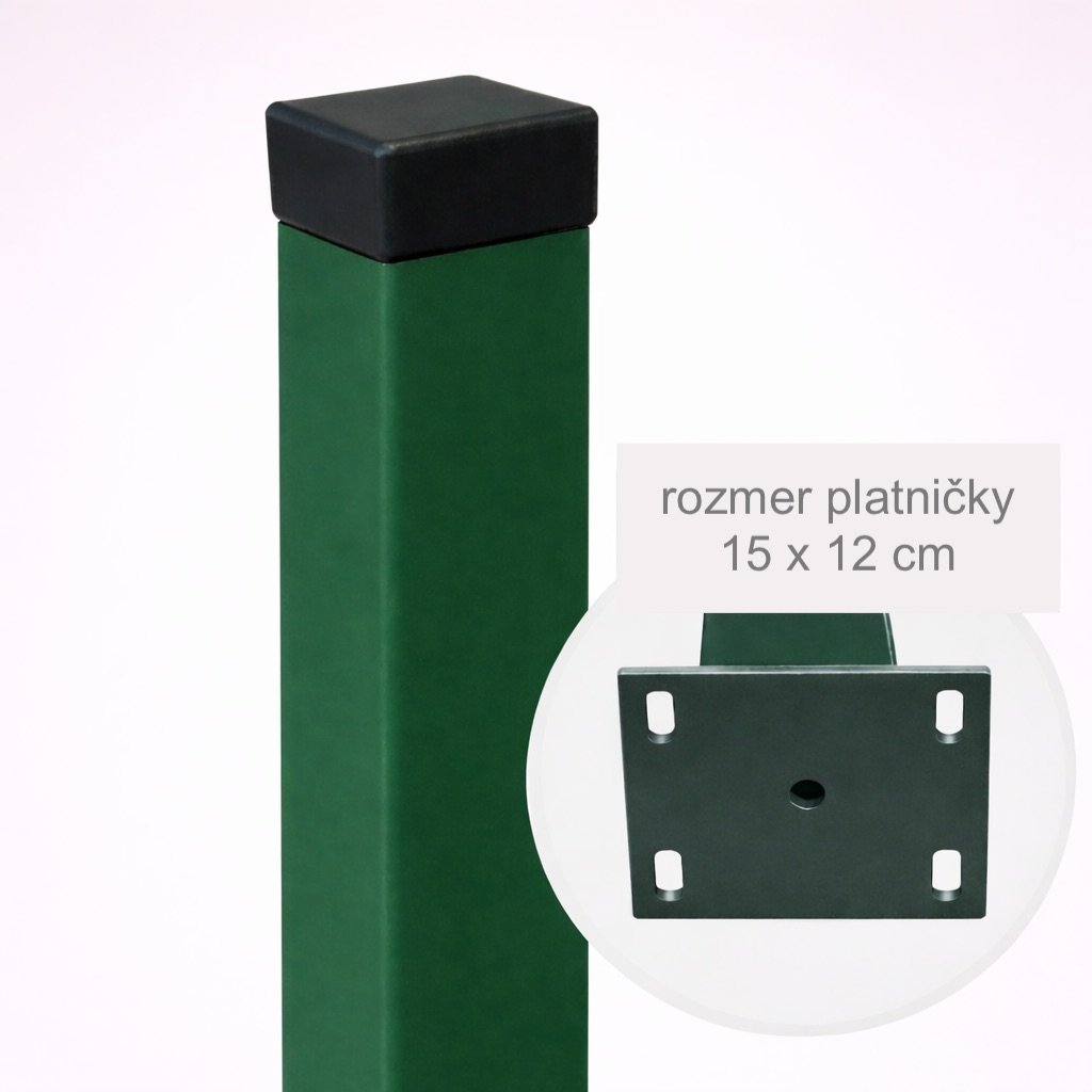 Plotový stĺpik 60×40 mm s platničkou — náhľad 3